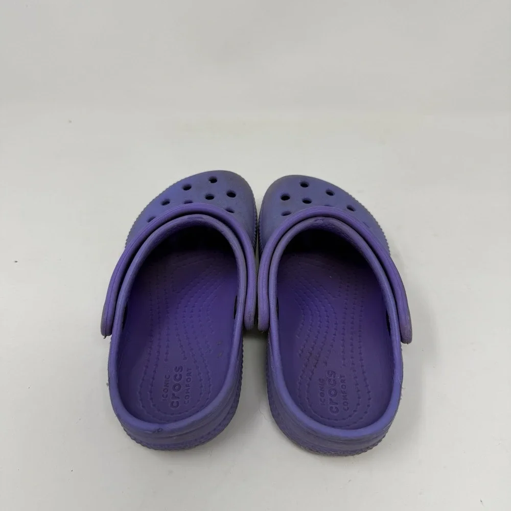 Crocs Kids Classic Clog‎ Purple Size C9 Slip On Shoes Rubber